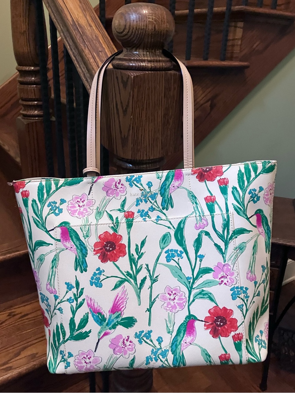 Kate Spade Floral Garden Tote with Cream Handles